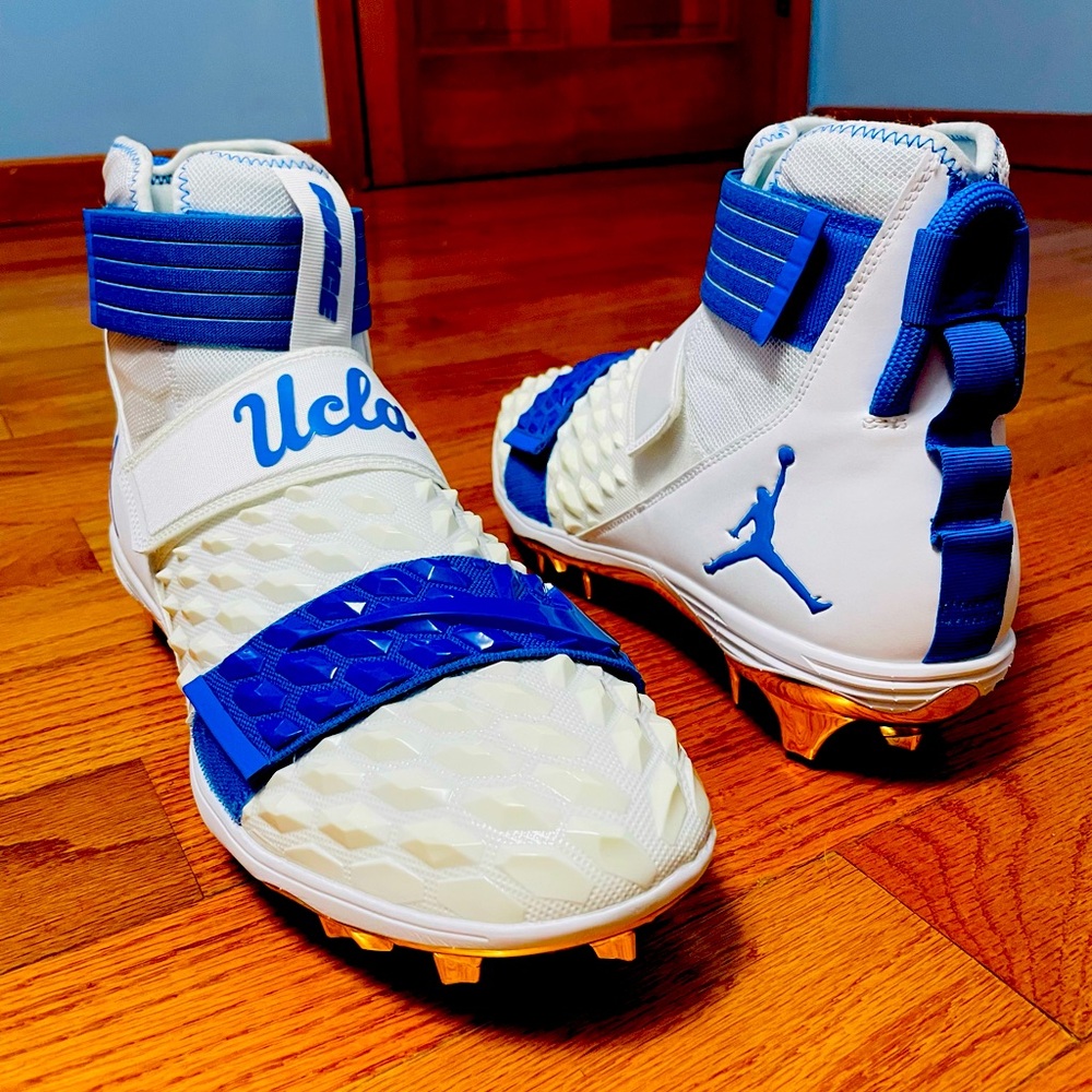 Nike Jordan Force Savage Elite 2 SMU P UCLA Gold CV1665-106 Men's Size 14 Cleats